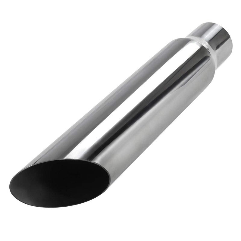 Upower Exhaust Tip 2.25" Inlet 3" Outlet 16" Long Weld On Tailpipe 2 1/4" to 3" for Car Trucks Universal 304 Polished Stainless Steel Angle Cut - Image 1